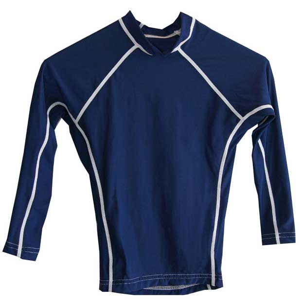 Kids Long Sleeve Navy Rash Guard