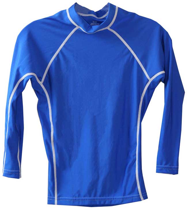 Kids Long Sleeve Blue Surf Shirt